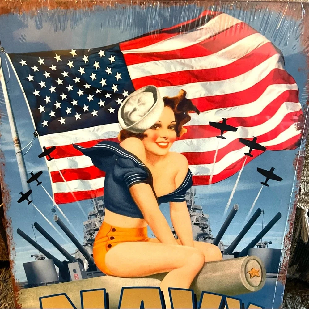 NEW Heavy Duty Steel Navy Join The Navy And See The World Metal Sign